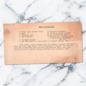 Typed Recipe for soft gingerbread