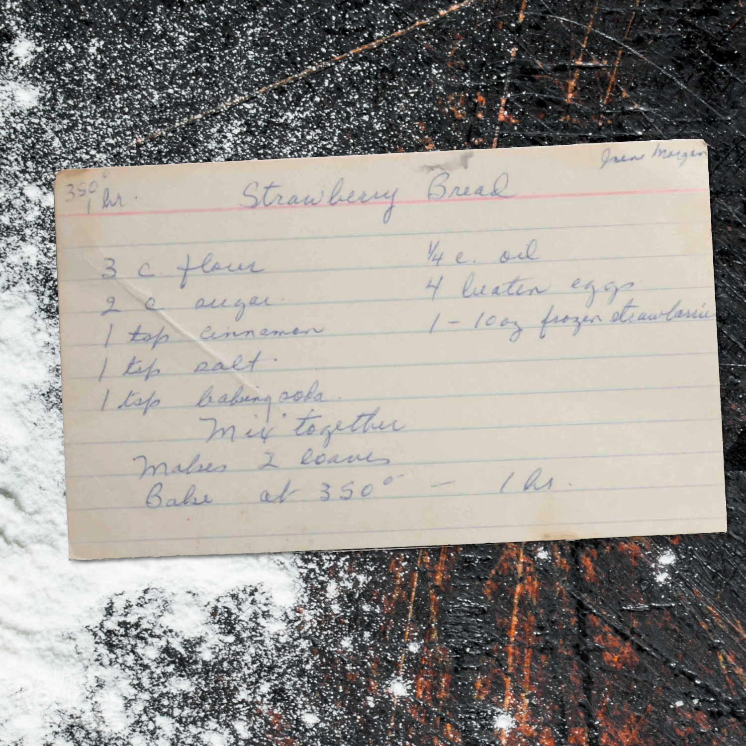 Strawberry Bread from Irene Morgan