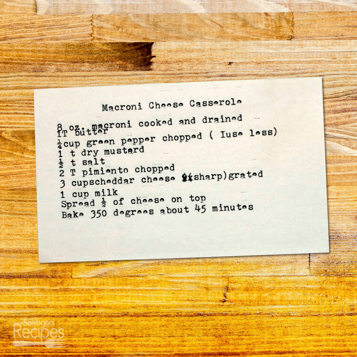 Macaroni Cheese Casserole
