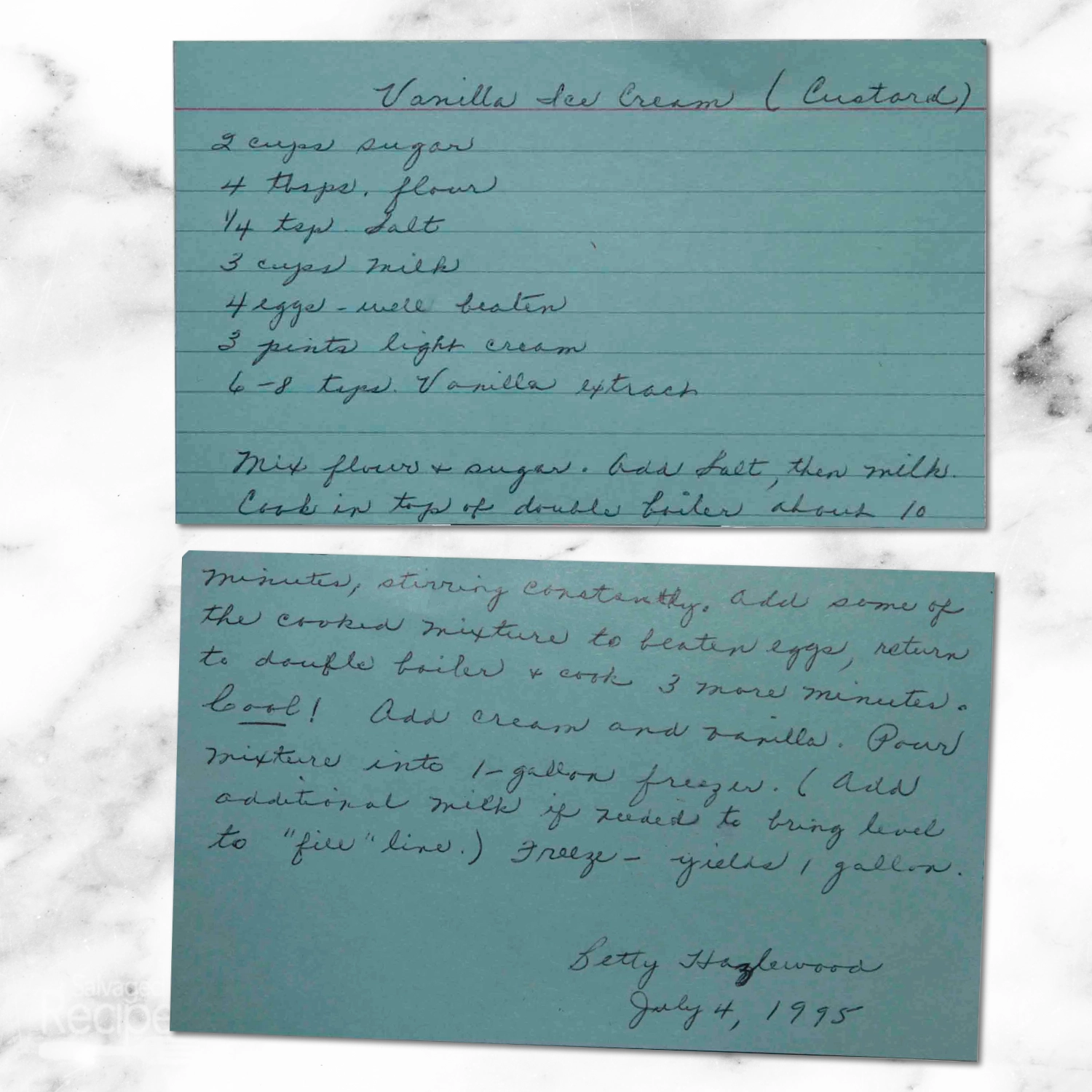 Vanilla Ice Cream from Betty Hazelwood
