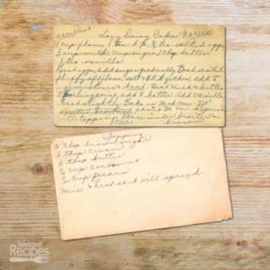 Handwritten recipe card for Lazy Daisy Cake from Noreen