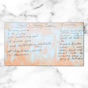 Handwritten recipe for Fruit and Honey Cups
