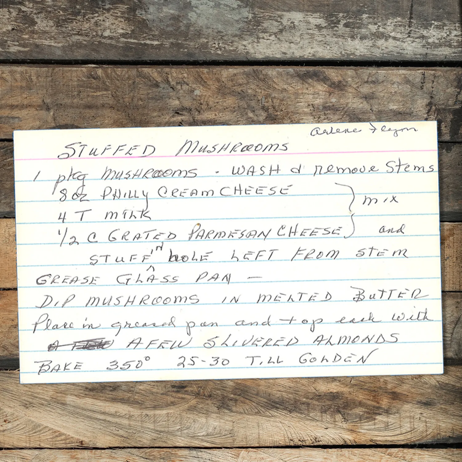 Stuffed Mushrooms from Arlene Flynn
