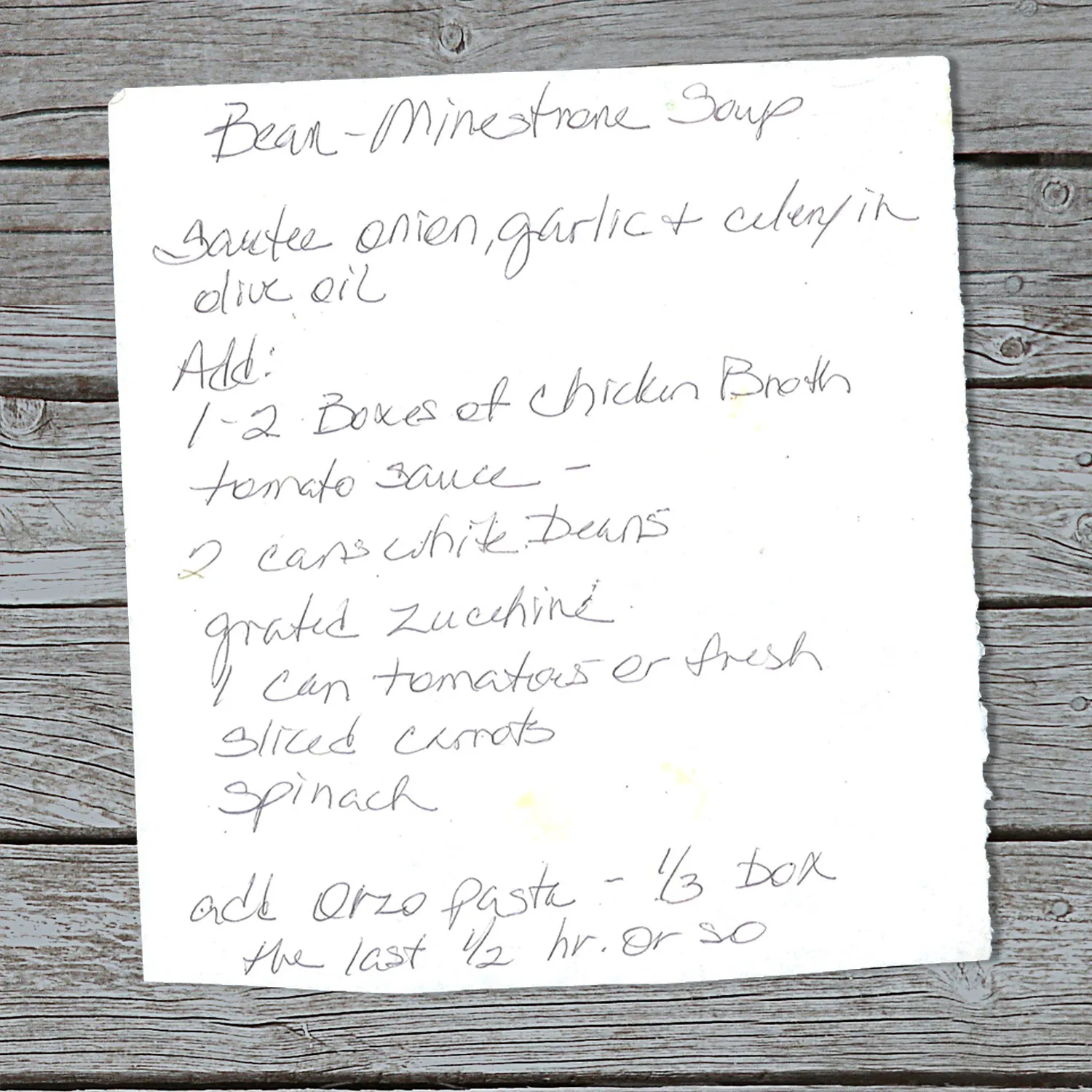 Bean Minestrone Soup