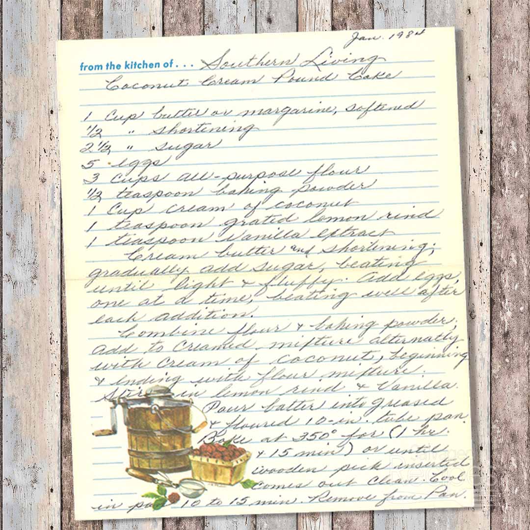 Coconut Cream Pound Cake from Southern Living