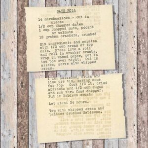 Typed recipe for Date Roll