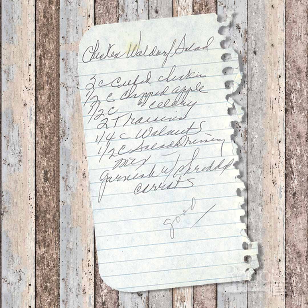 Chicken Waldorf Salad with Apples, Raisins & Walnuts