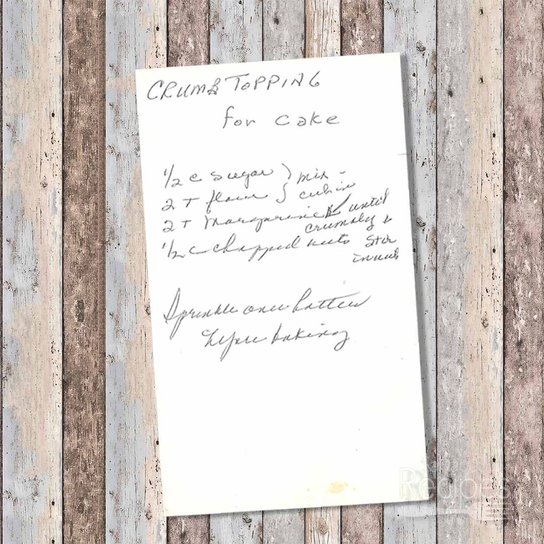 Cinnamon-Walnut Crumb Topping for Cake