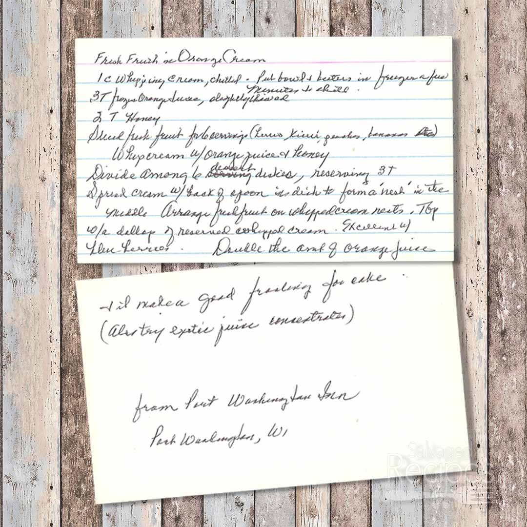 Fresh Fruit in Orange Cream from Port Washington Inn