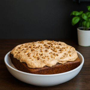 Brown Sugar Spice Cake with Baked Icing