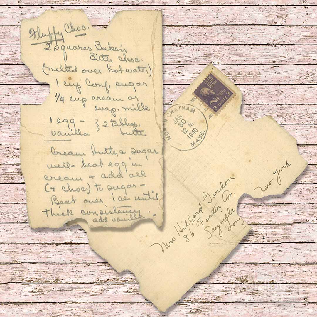 Handwritten recipe for Fluffy Chocolate