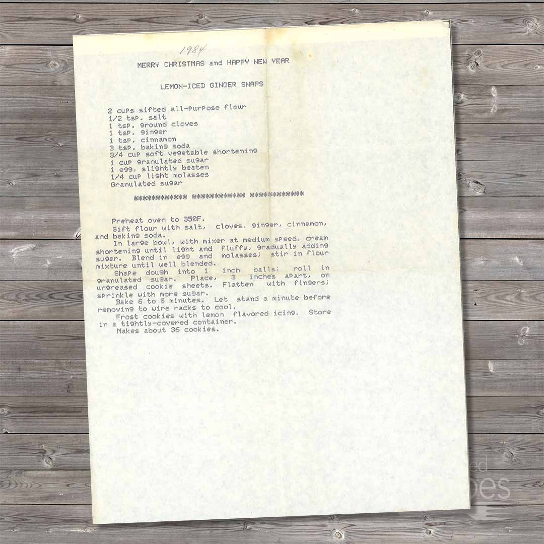 Lemon Iced Ginger Snap Cookies