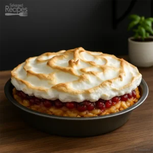 Apple Cranberry Meringue Cake