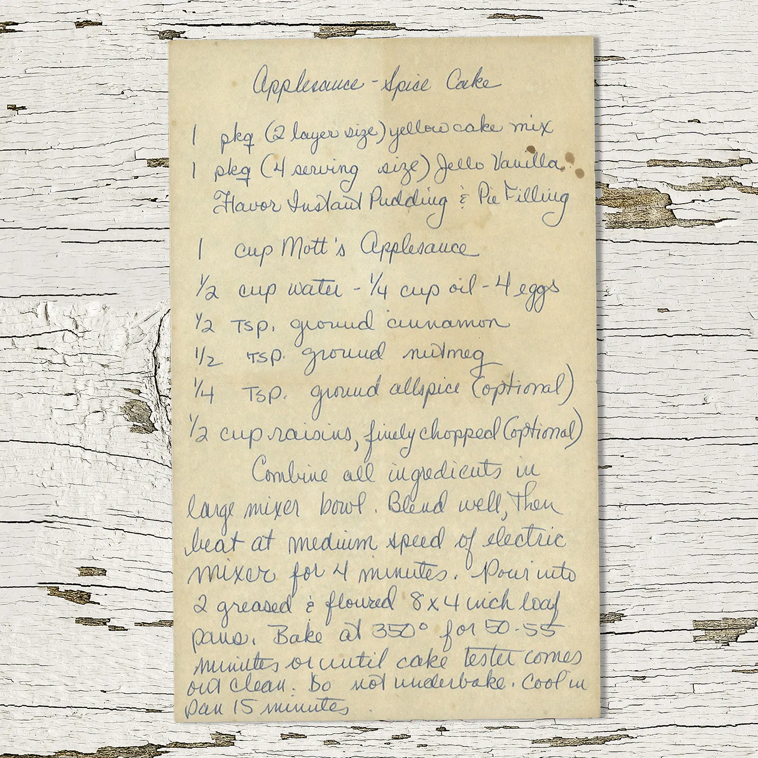 Applesauce Spice Cake