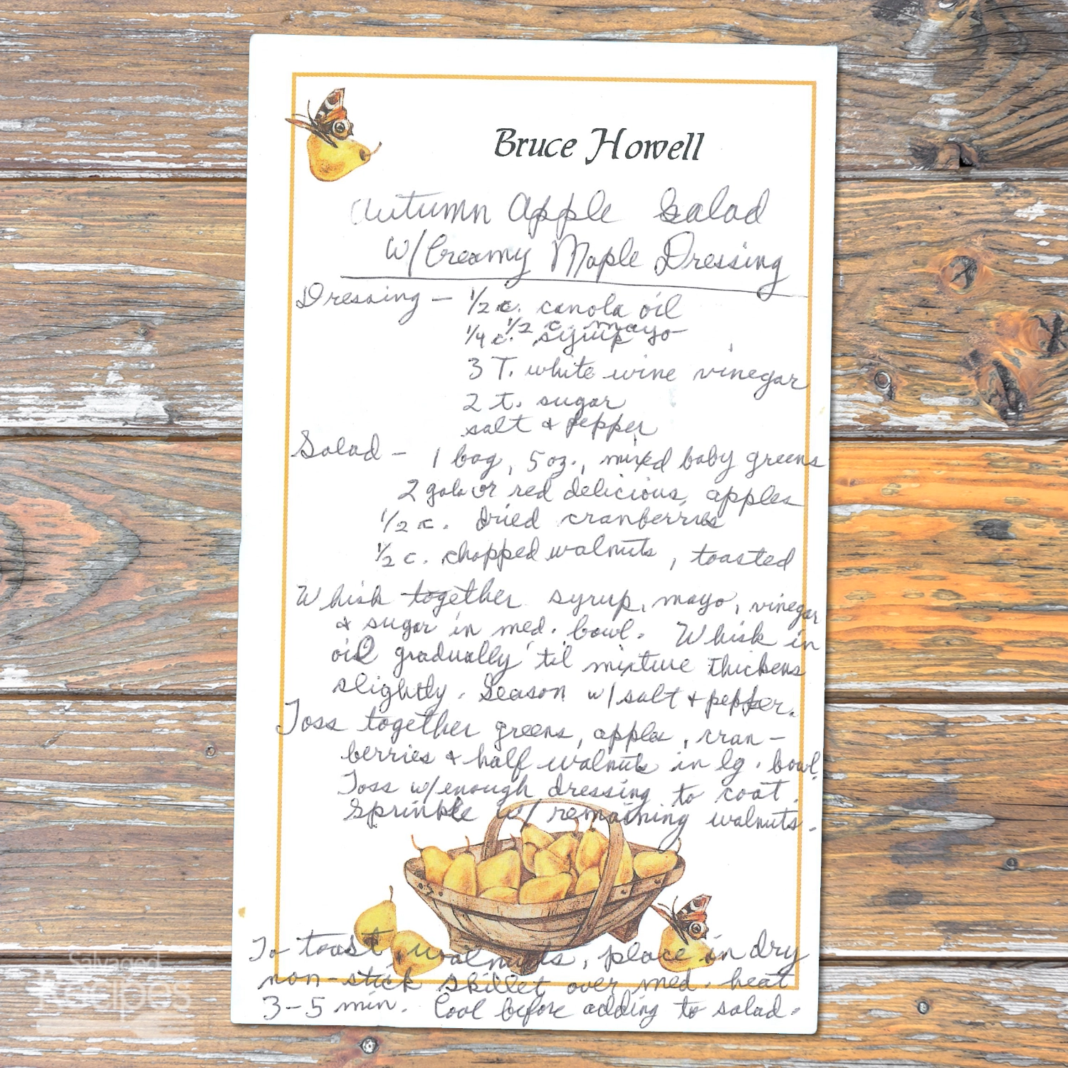 Autumn Apple Salad with Creamy Maple Dressing