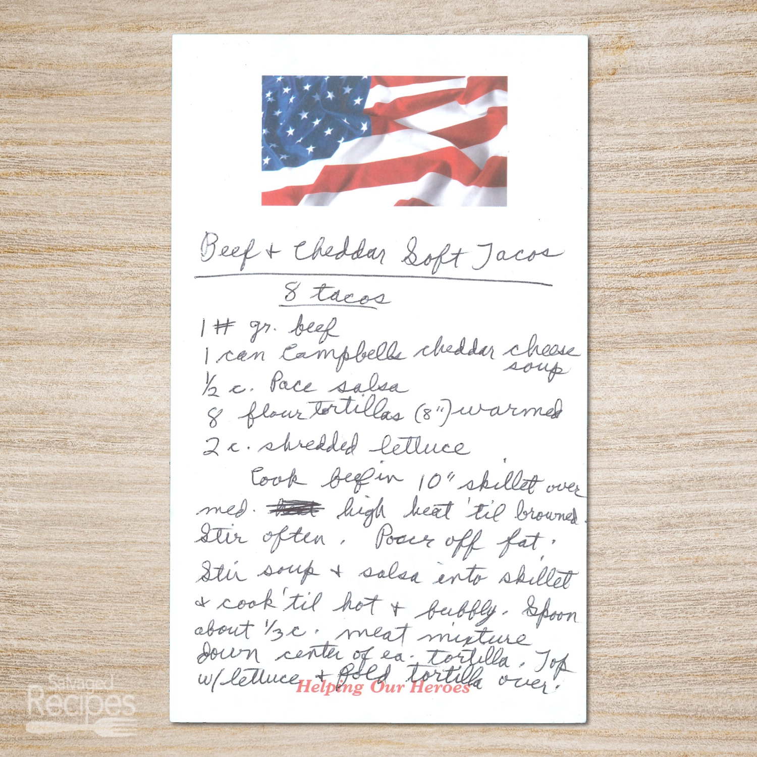 Beef and Cheddar Soft Tacos