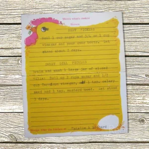 Typed recipe for Beet Pickles from Estelle and Richard