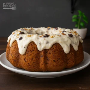 Carrot-Pineapple Bundt Cake with Currant-Nut Icing