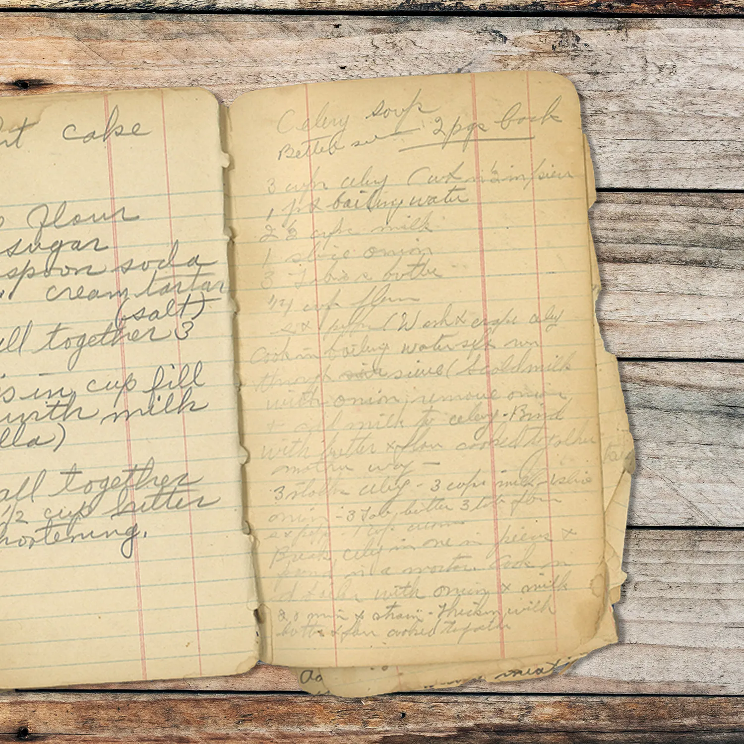 Handwritten recipe for Celery Soup