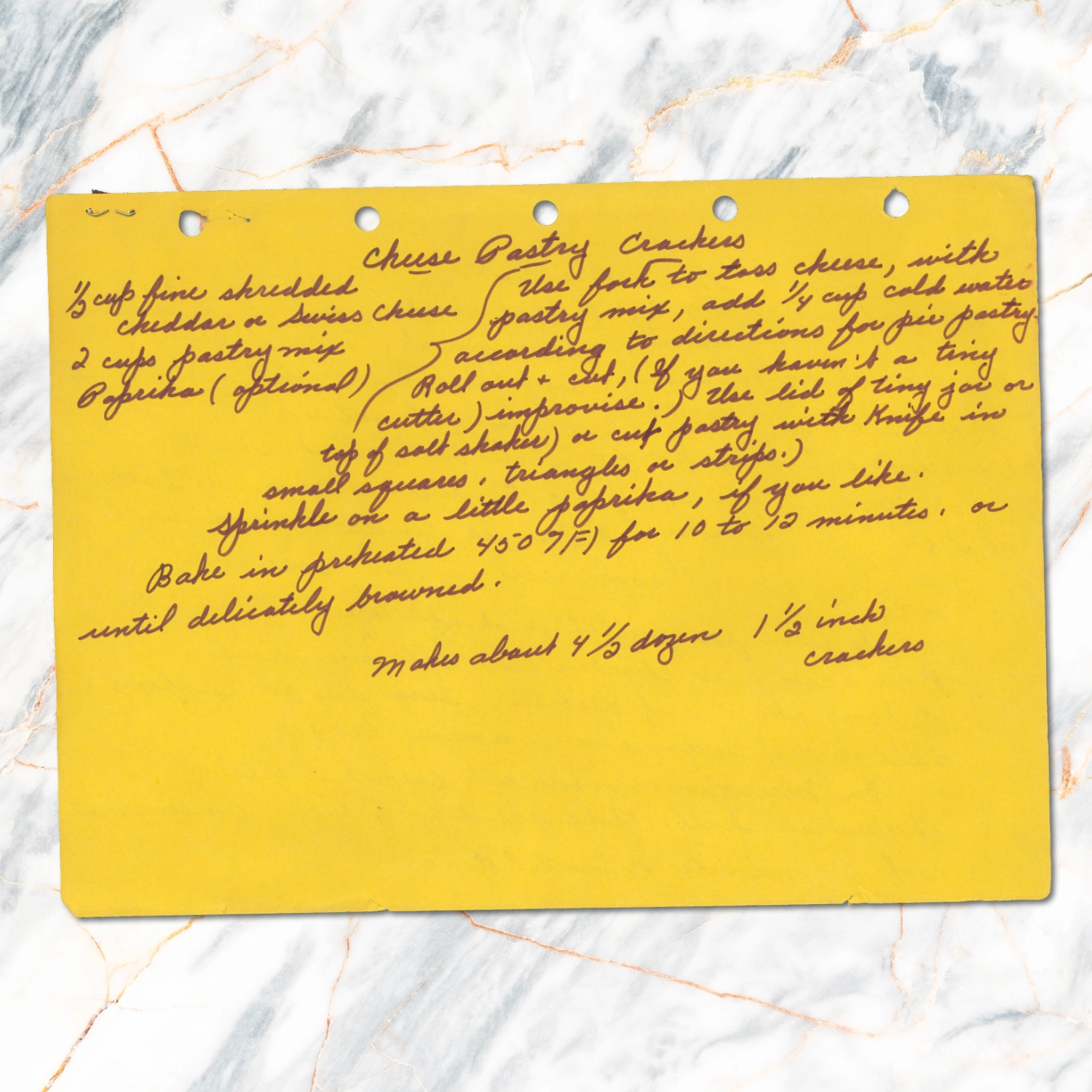 Cheddar Pastry Crackers