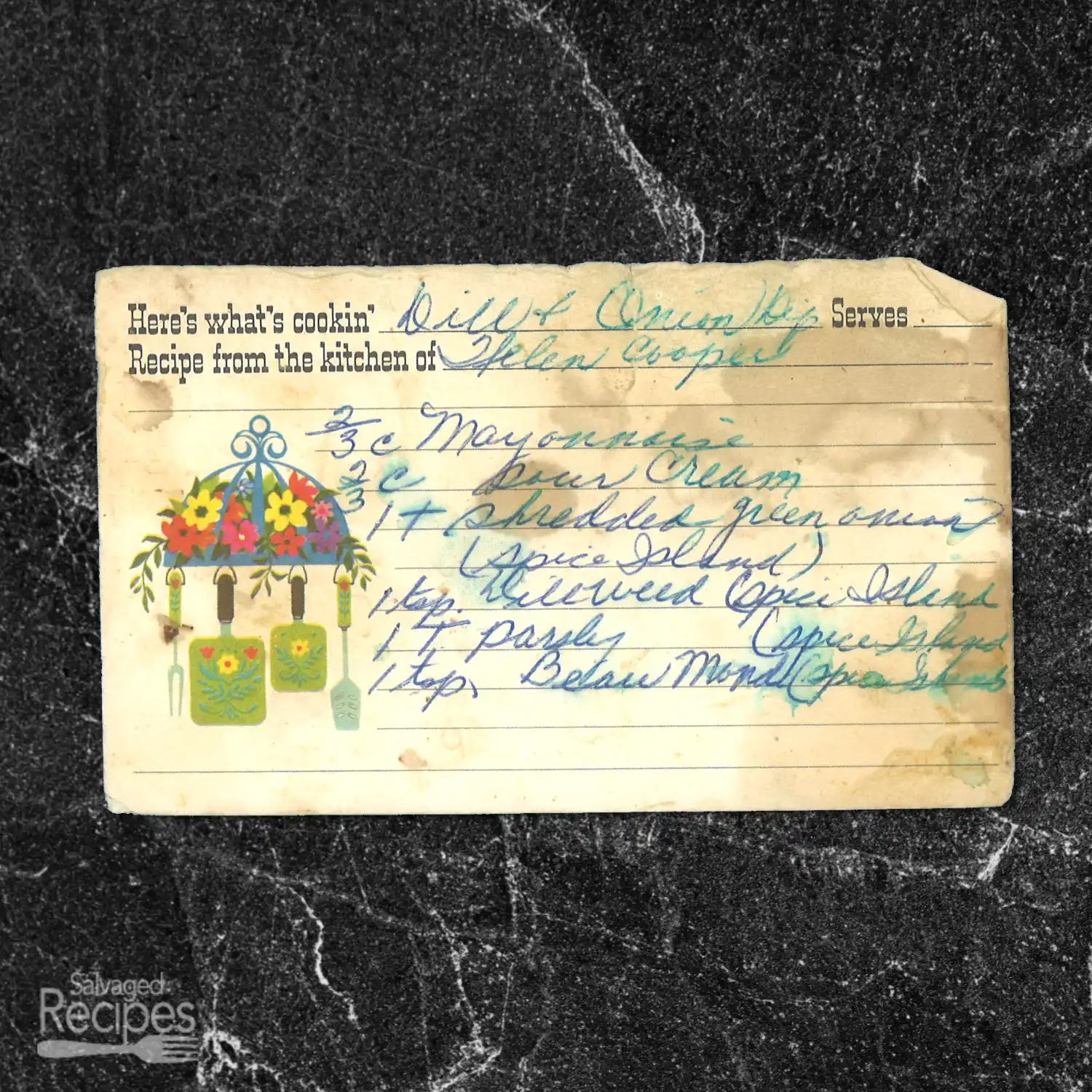 Dill and Onion Dip from Helen Cooper