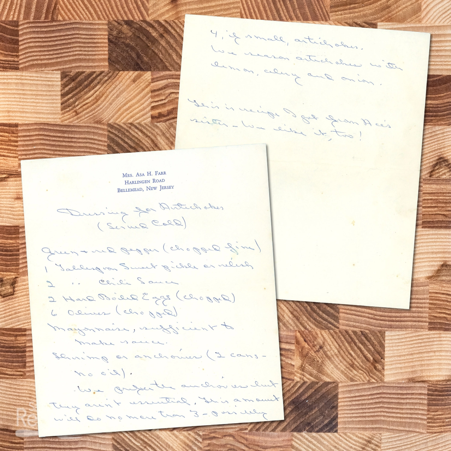 Cold Artichoke Dipping Sauce with Mayo, Eggs & Anchovies from Ace’s Sister