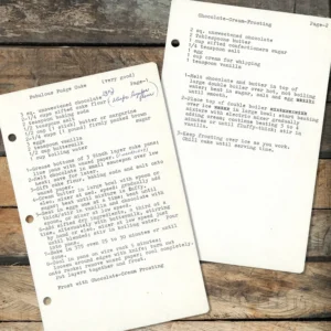 Typed recipe for Fabulous Fudge Cake
