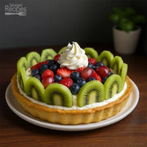 Flan with Kiwi & Cream Cheese Filling