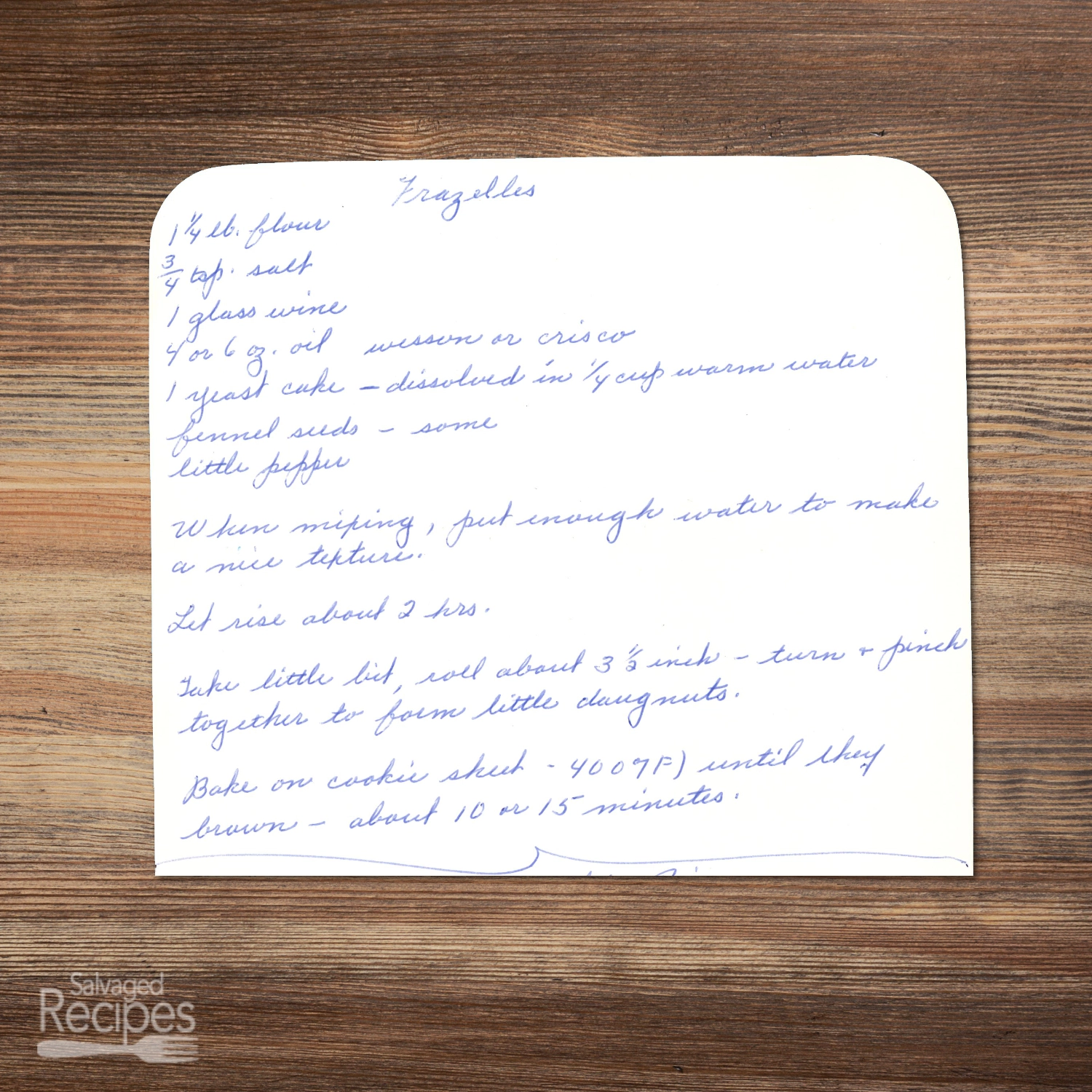 Traditional Italian Frazelles