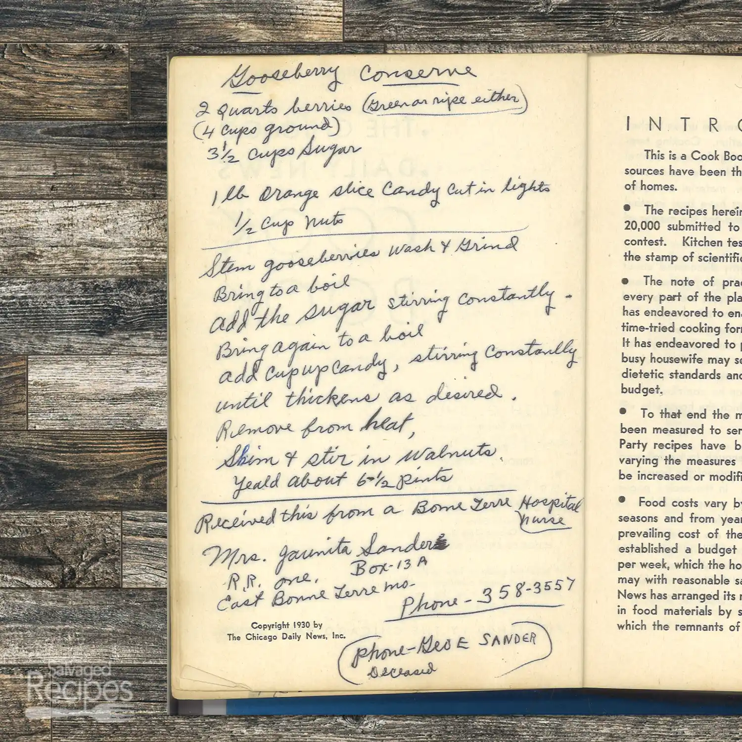 Gooseberry Conserve from Juanita Sanders