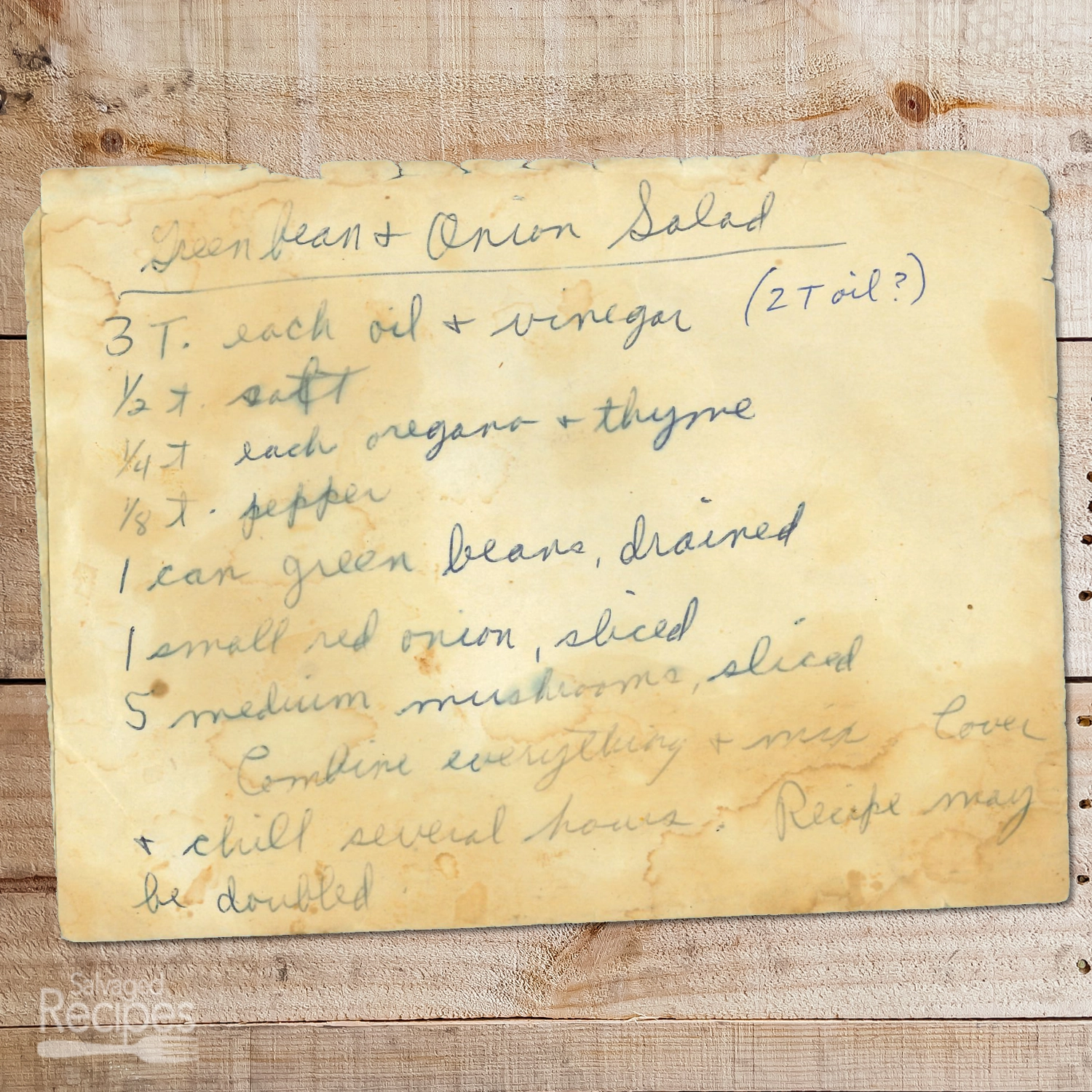 Marinated Green Bean and Onion Salad with Herbs