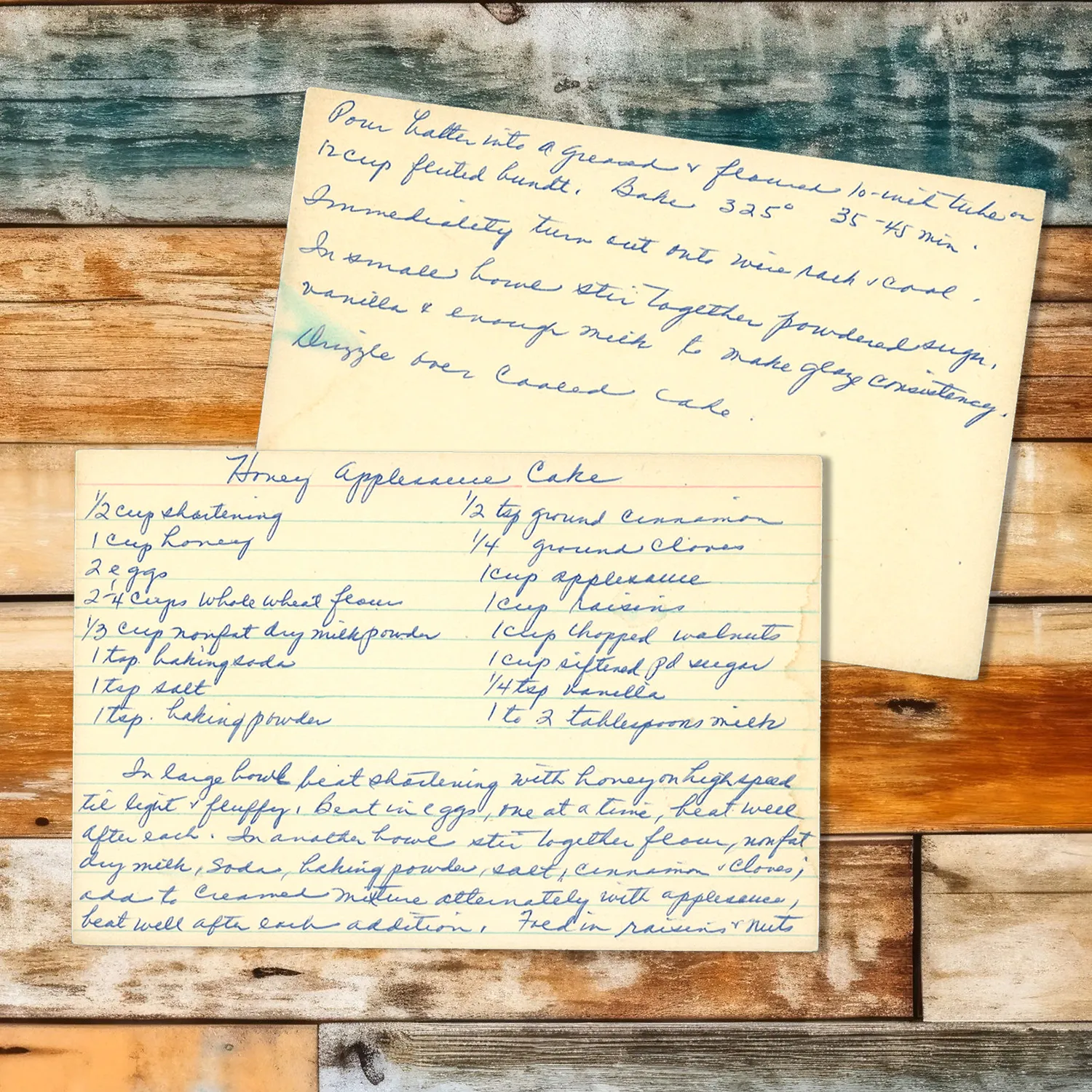 Honey Applesauce Spice Cake