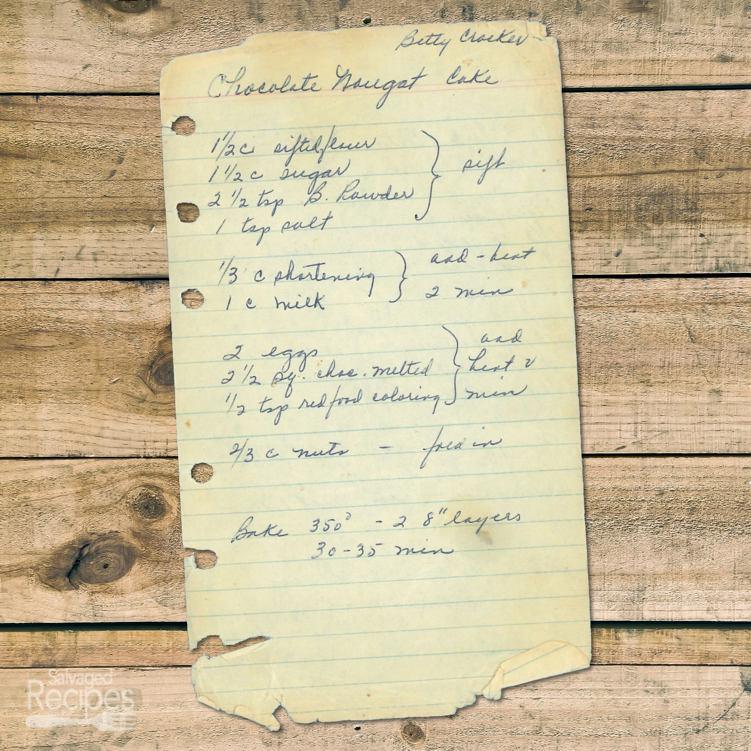 Chocolate Nougat Cake form Betty Crocker