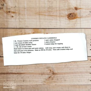 Typed recipe for Cowboy Potato Casserole