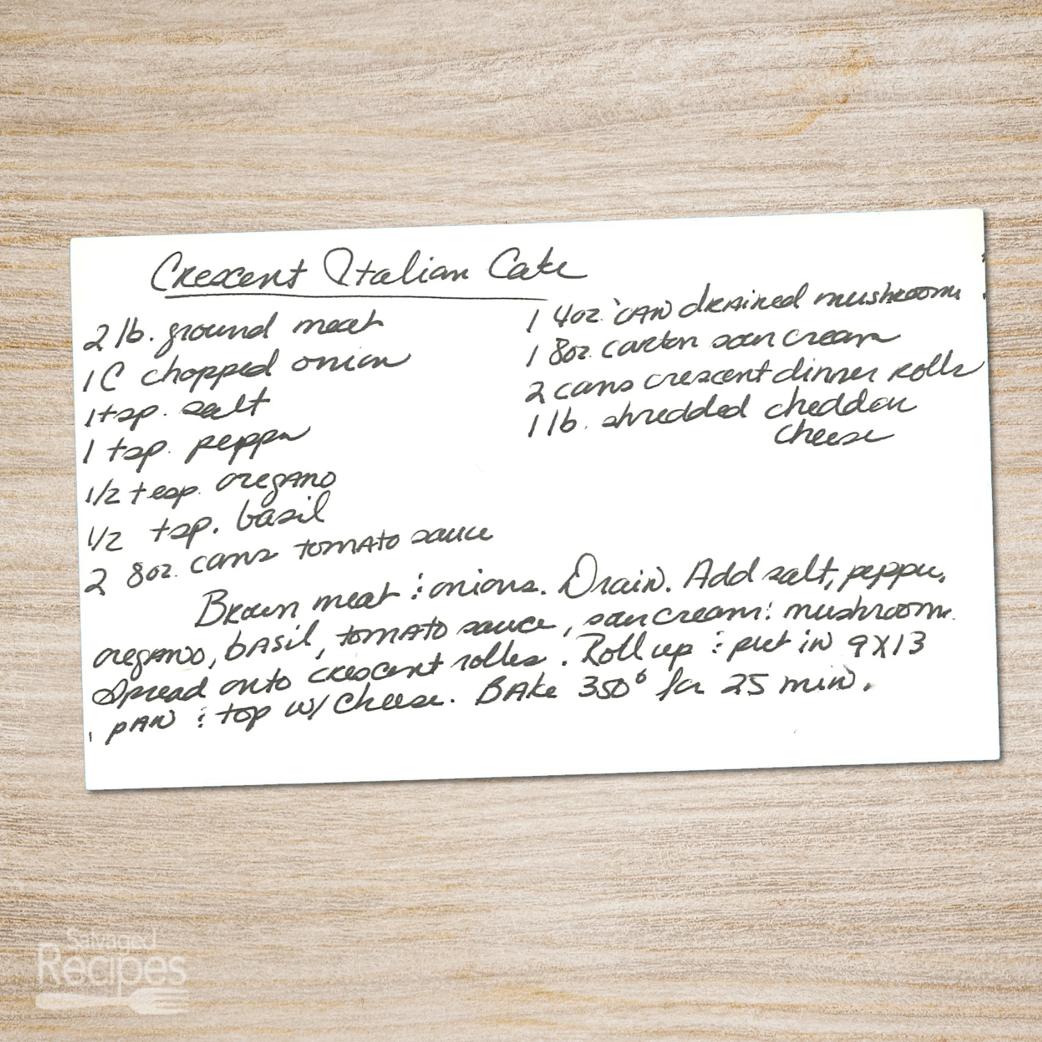 Crescent Roll Italian Casserole with Ground Beef & Cheese