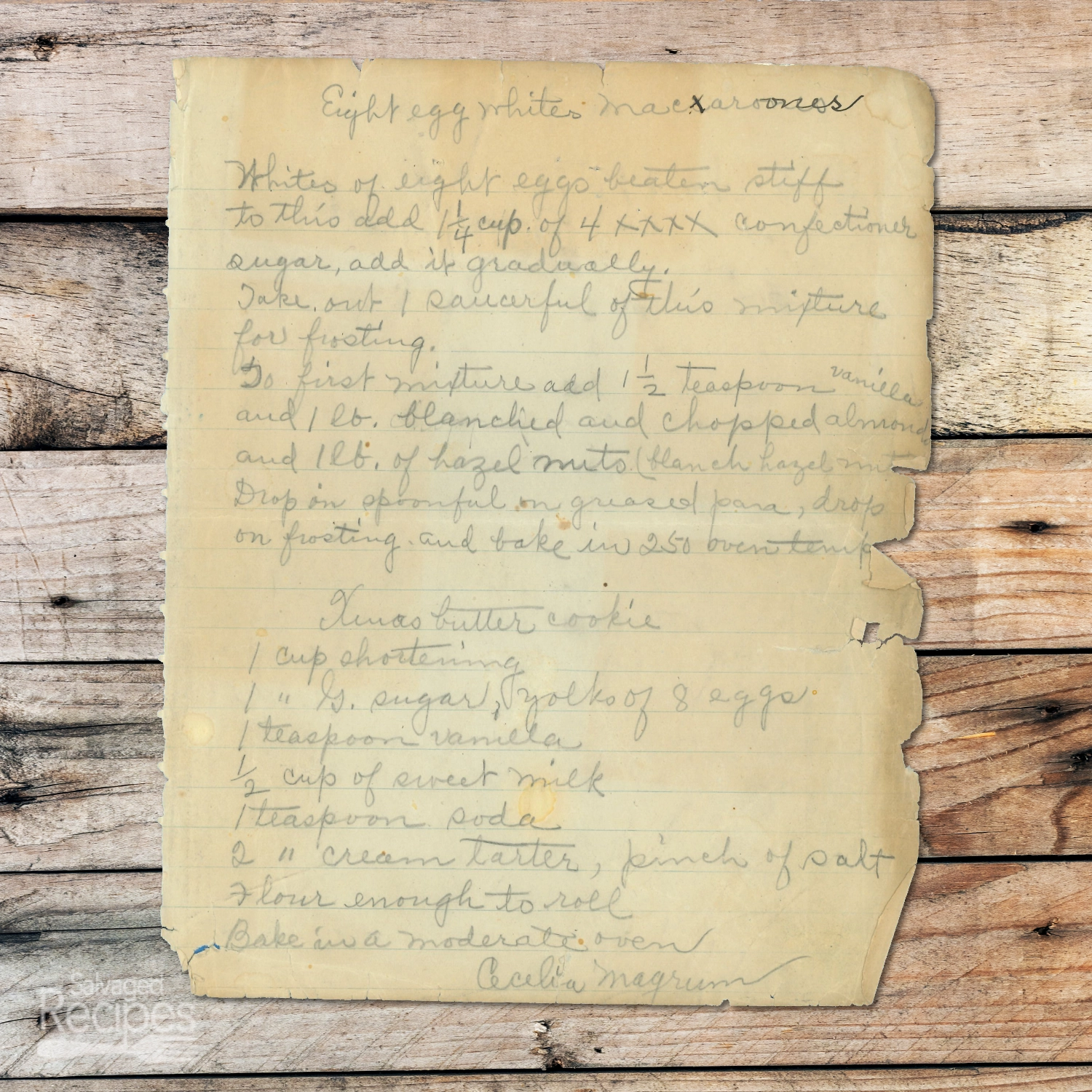 Eight Egg White Macaroons from Cecilia Magrum