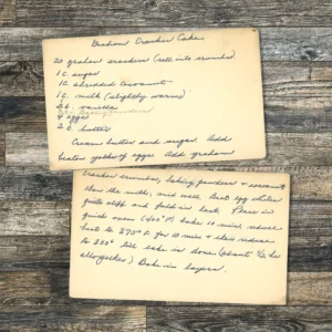 Handwritten recipe for Graham Cracker Cake