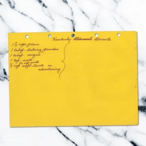 Handwritten recipe for Kentucky Biscuits