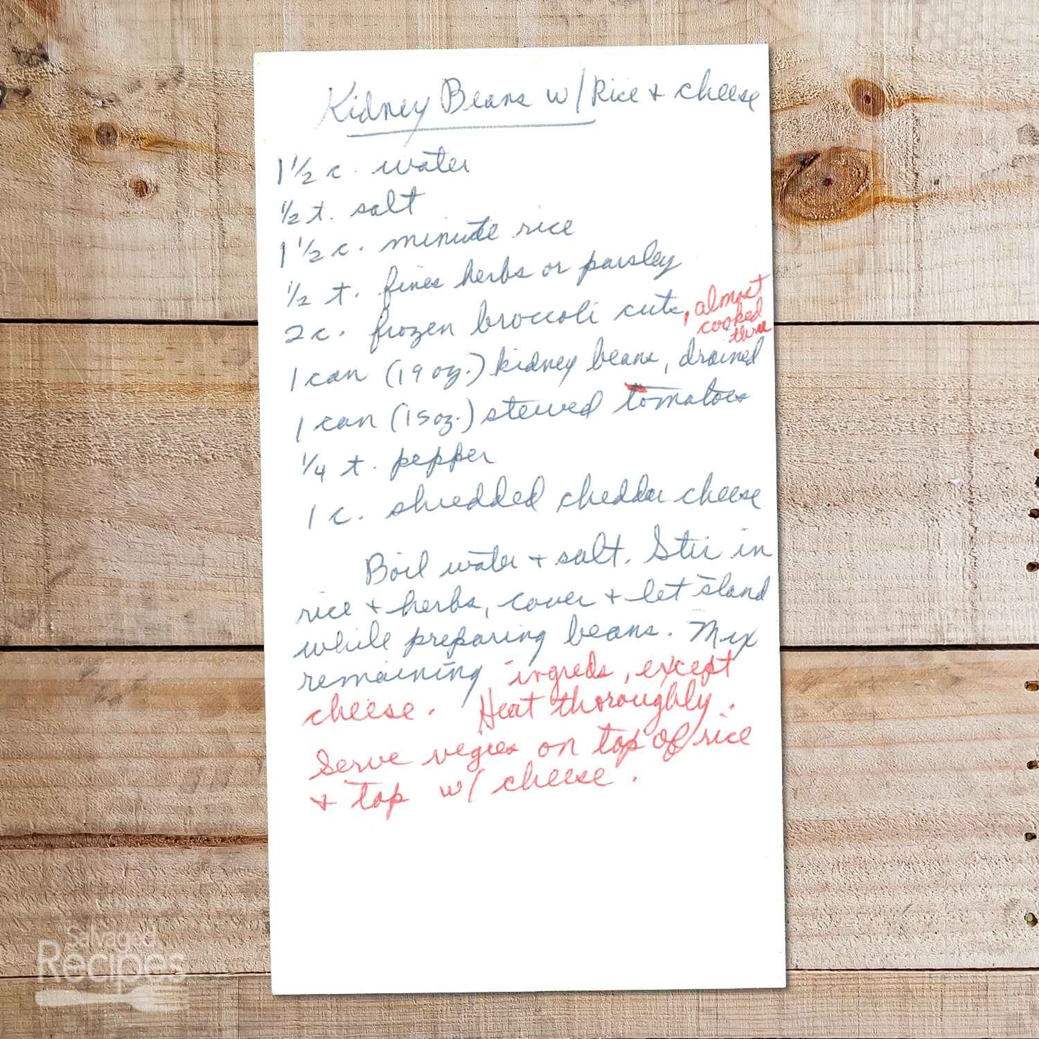 Cheesy Kidney Bean & Broccoli Rice Skillet