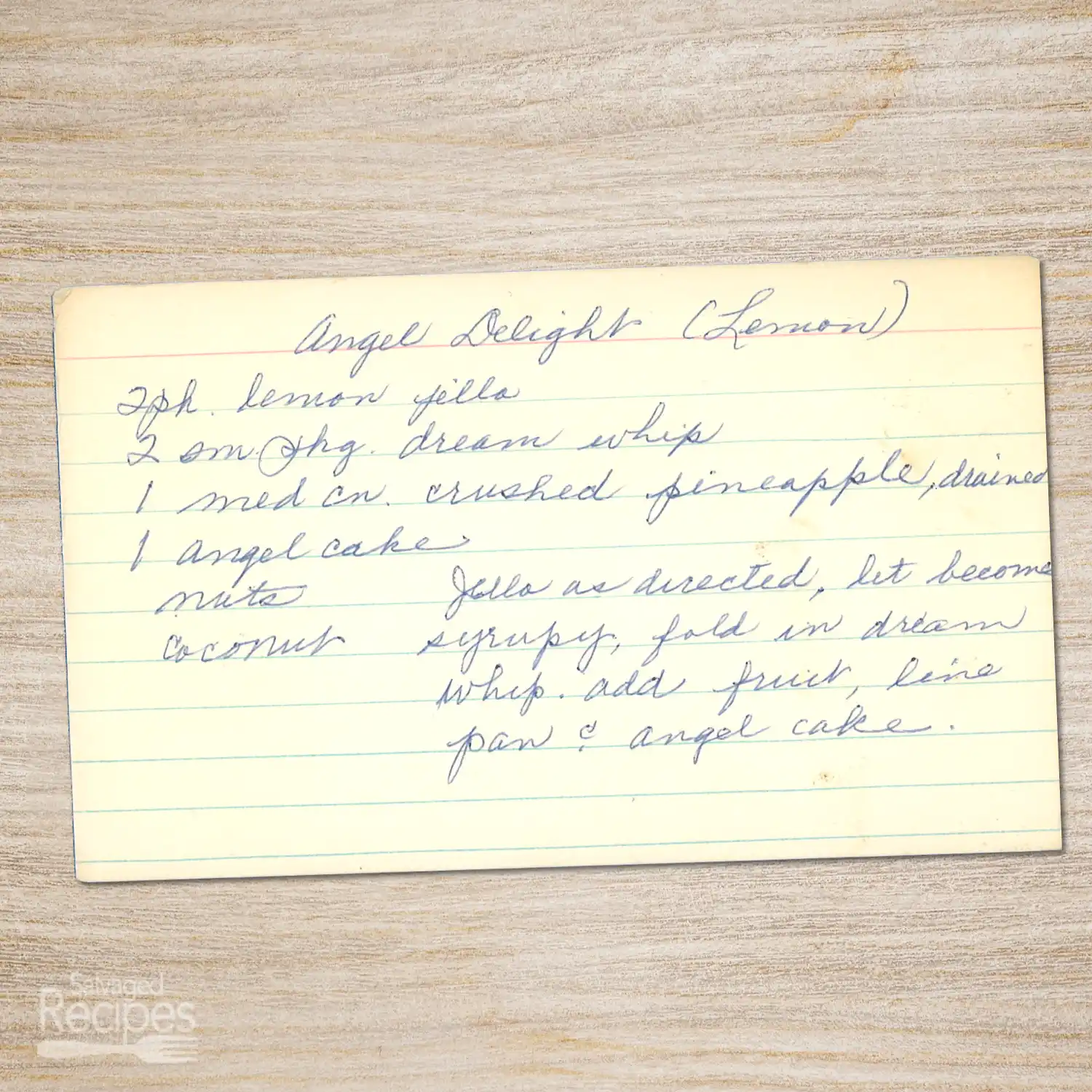 Lemon Angel Delight Dessert with Pineapple and Dream Whip