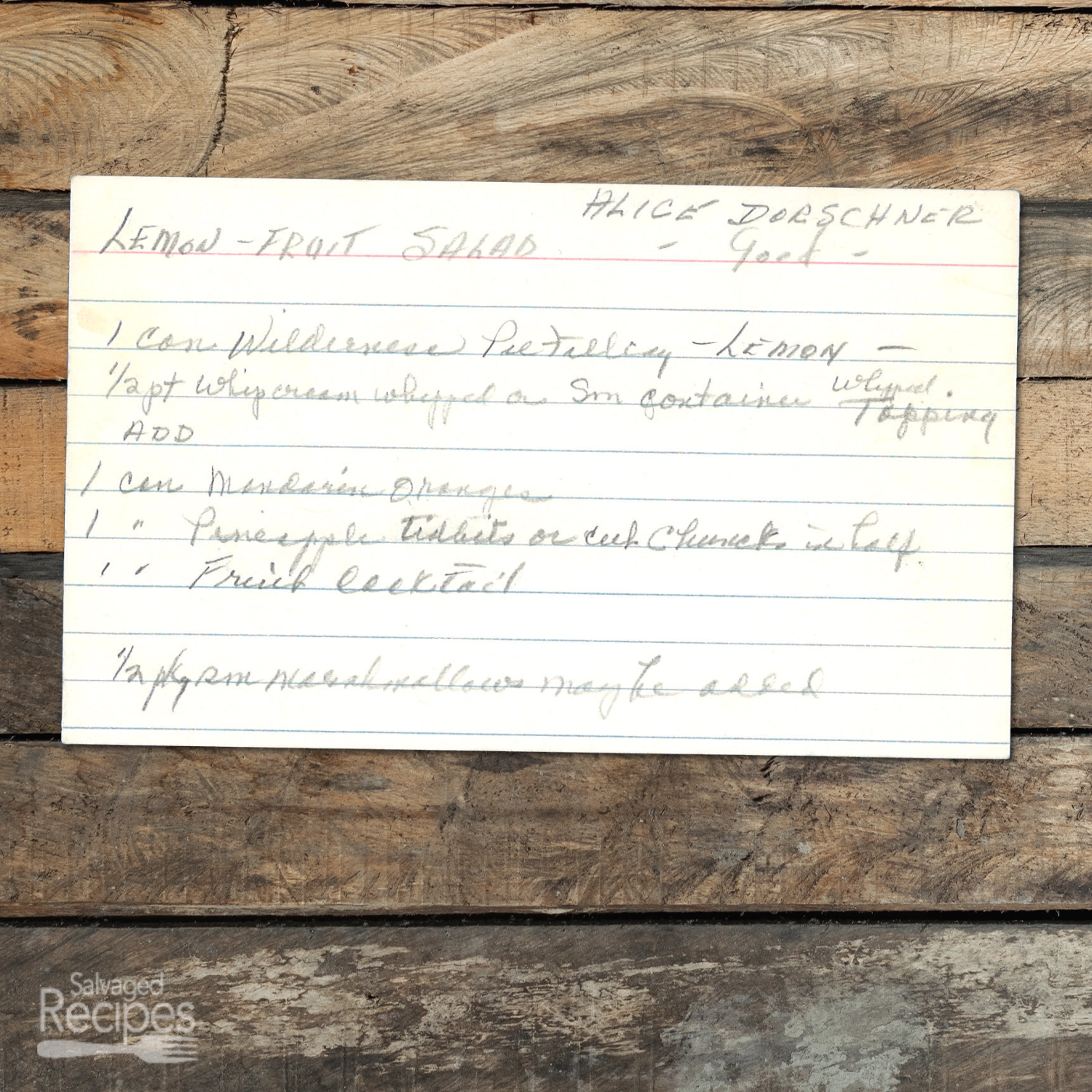 Creamy Lemon-Fruit Salad from Alice Dorschner