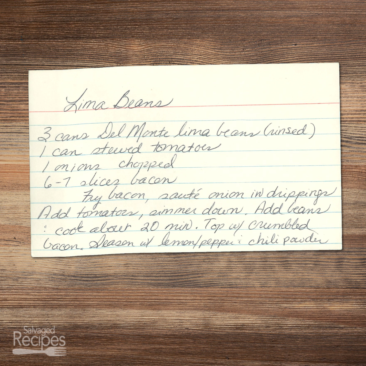 Lima Beans with Bacon and Tomatoes