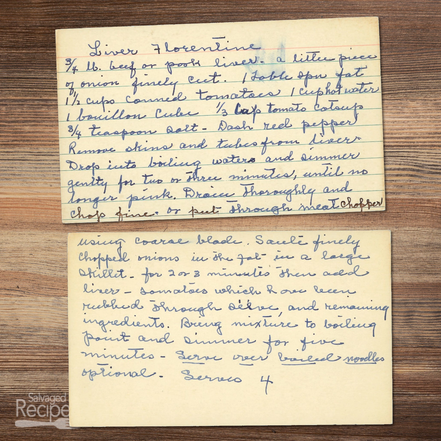 Liver Florentine with Tomatoes and Onions