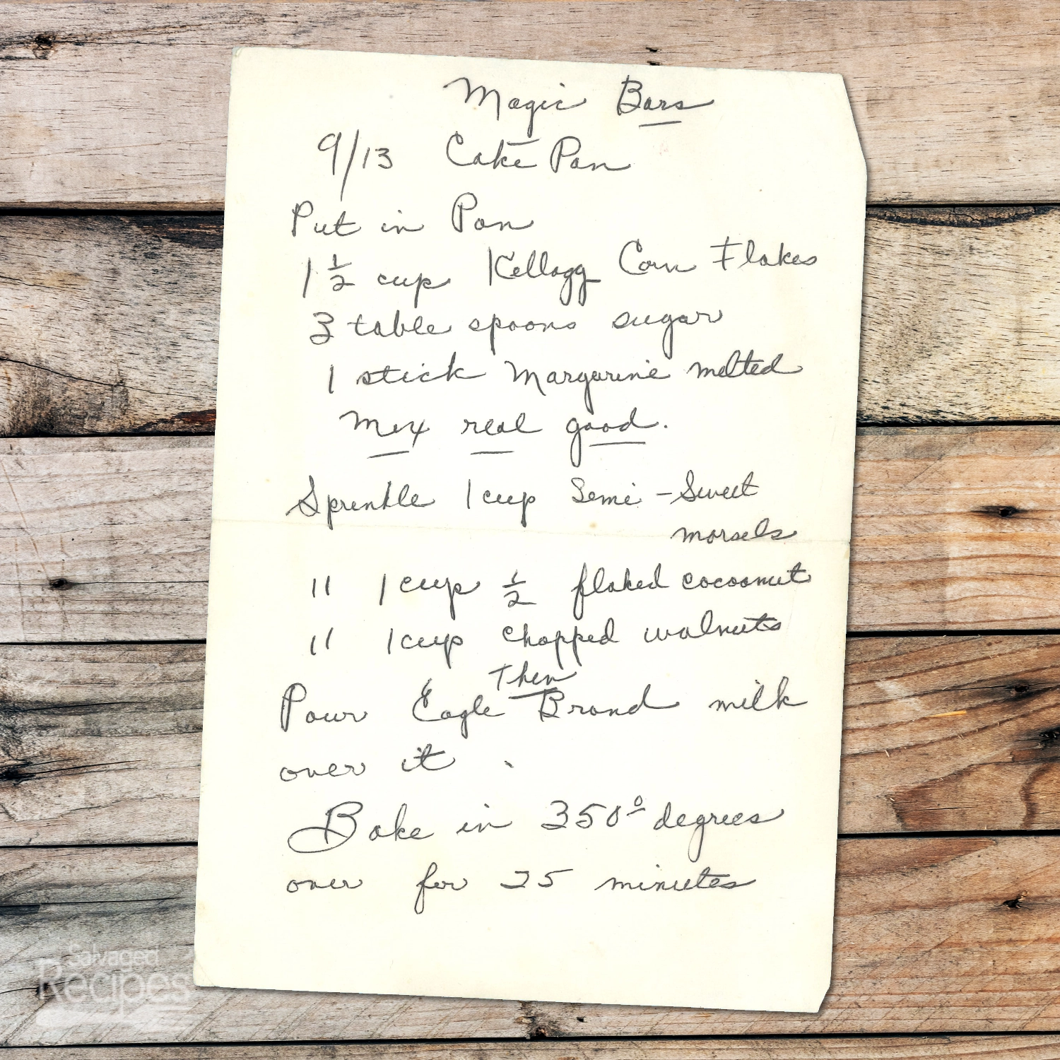 Magic Cookie Bars with Cornflake Crust