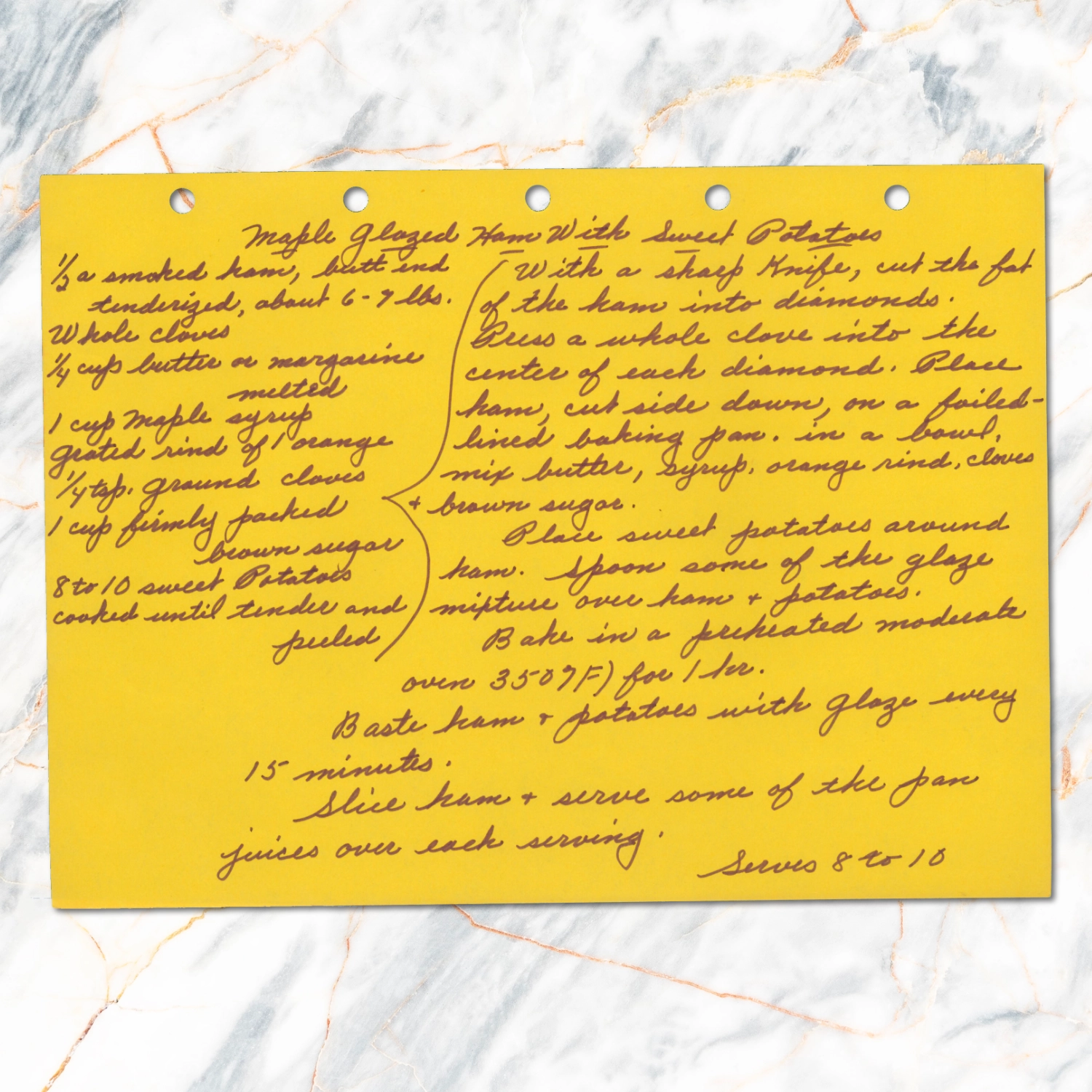 Maple Glazed Ham with Sweet Potatoes