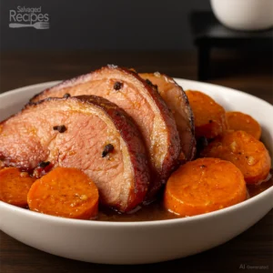 Maple Glazed Ham with Sweet Potatoes