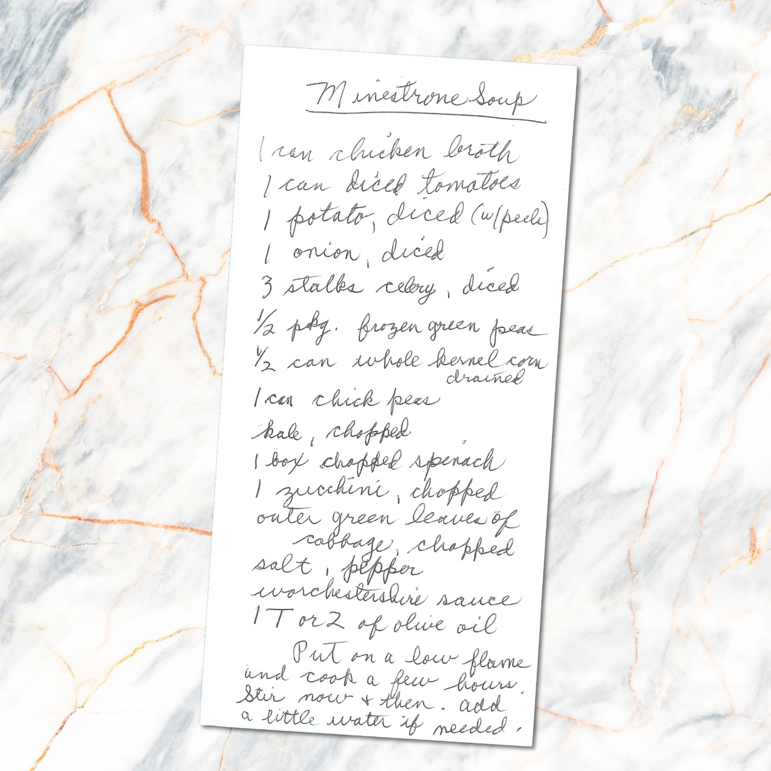 Hearty Italian Minestrone Vegetable Soup