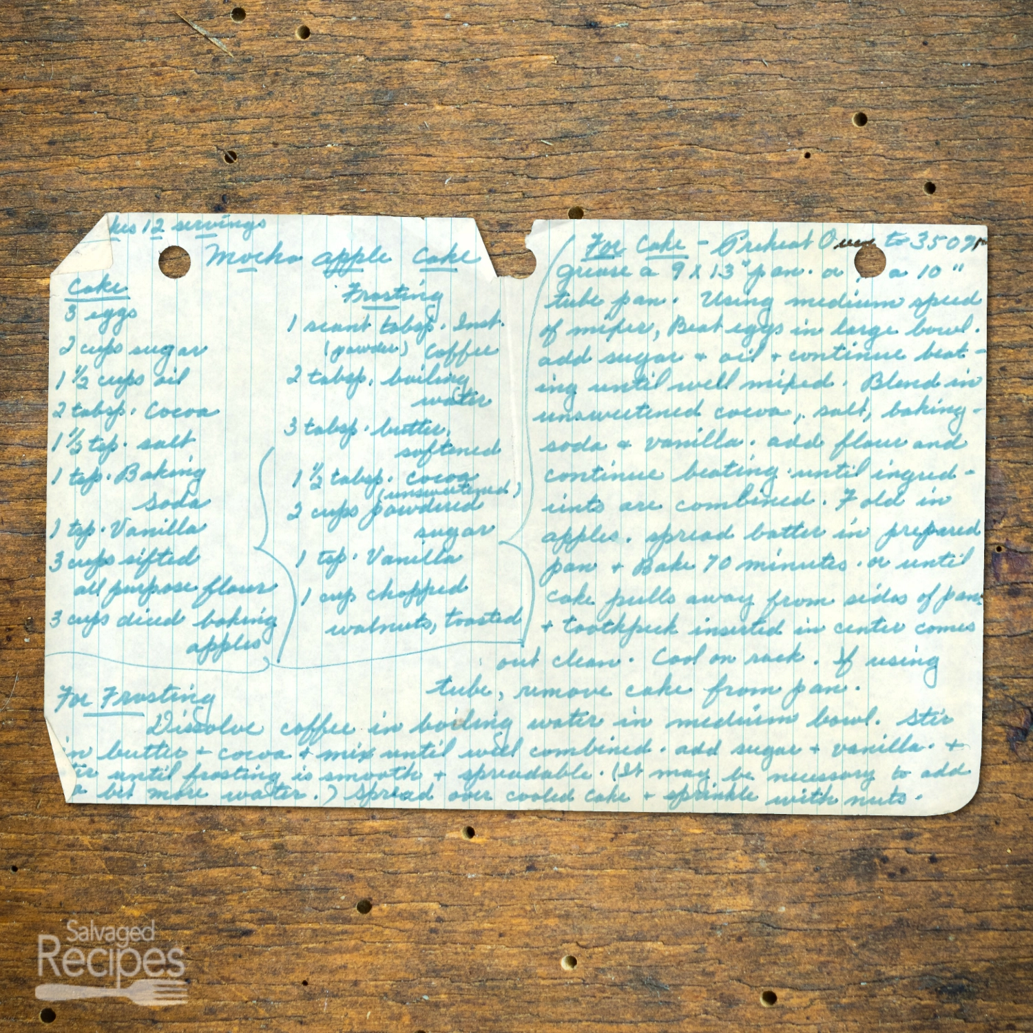 Mocha Apple Cake with Coffee Butter Frosting