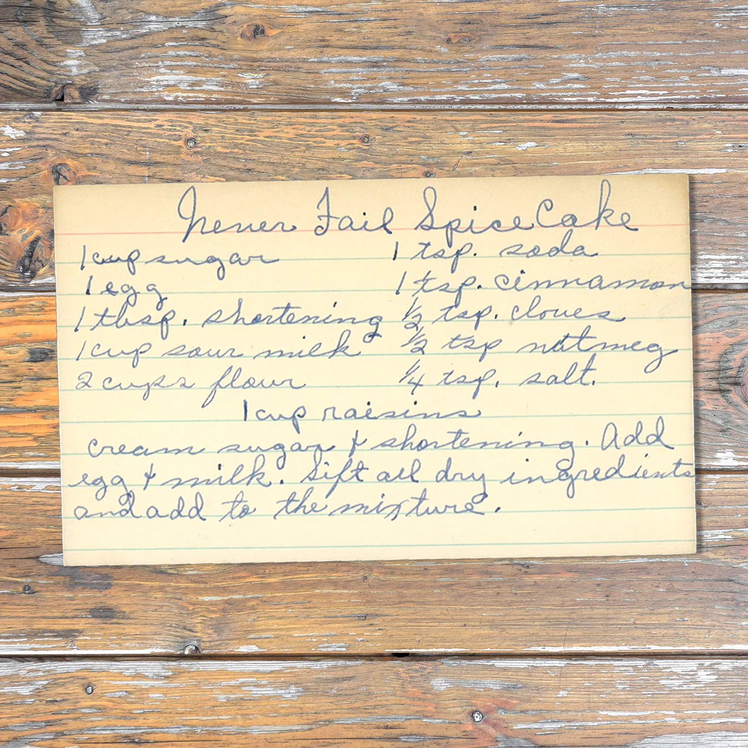 Never Fail Spice Cake with Raisins