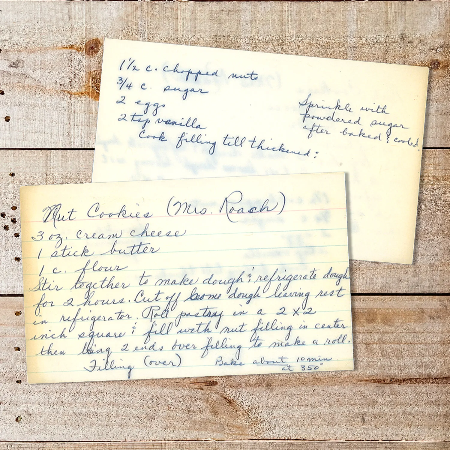 Cream Cheese Nut-Filled Cookies from Mrs. Roach